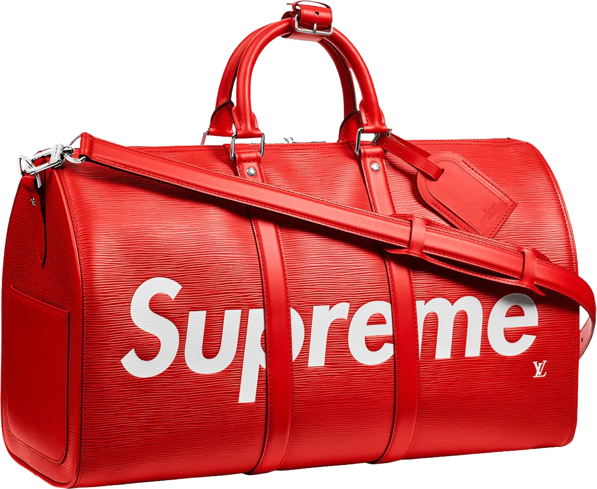 Louis Vuitton x Supreme Keepall Bandouliere Epi 45 Red